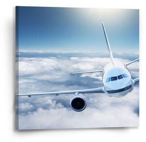 Sablio Obraz Letadlo v oblacích - 50x50 cm