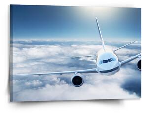 Sablio Obraz Letadlo v oblacích - 150x110 cm