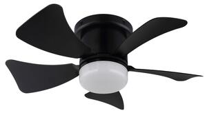 ZEVENTI - LED Stmívatelný stropní ventilátor MUNDAKA LED/10W/230V černá + DO