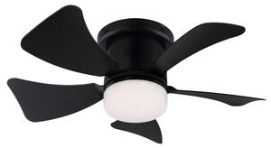 ZEVENTI - LED Stmívatelný stropní ventilátor MUNDAKA LED/10W/230V černá + DO