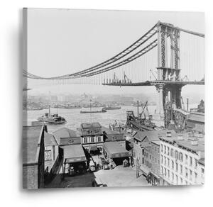 Sablio Obraz Stavba mostu - 50x50 cm