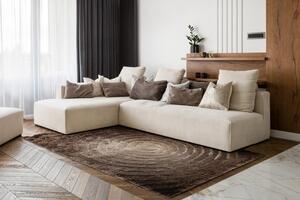 Dywany Łuszczów Kusový koberec Flim 008-B7 Circles brown ROZMĚR: 80x150