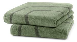 Žakárové ručníky, 2 ks, zelené