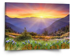 Sablio Obraz Západ slunce nad lesem - 150x110 cm