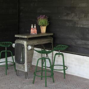 Esschert Design Barová stolička traktorové sedátko zelená