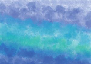 Wallart Tapeta Watercolor Ombre Blue na míru