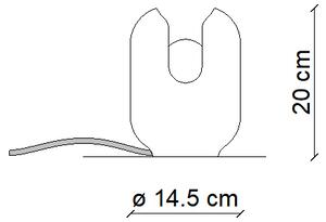 Ferroluce Designová stolní lampa BATUCADA, v. 20 cm, 1xE27 Barva: Oranžová