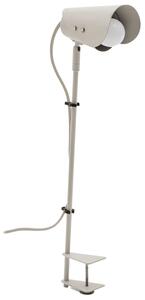 Šedá kovová stolní lampa s klipem Kave Home Jula