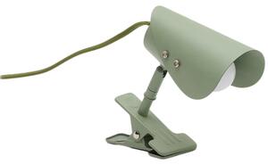 Malá zelená kovová stolní lampa s klipem Kave Home Jula