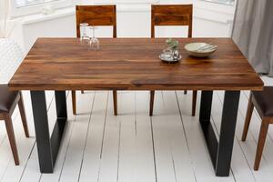 Jídelní stůl Iron Craft II 160cm Sheeshamové dřevo 45mm