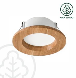 LED Podhledové svítidlo WOODY SPOT LED/5,5W/230V 4000K dub pr. 10 cm