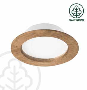 LED Podhledové svítidlo WOODY SPOT LED/12,5W/230V 4000K ořech pr. 16 cm