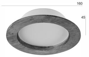 LED Podhledové svítidlo WOODY SPOT LED/12,5W/230V 4000K ořech pr. 16 cm