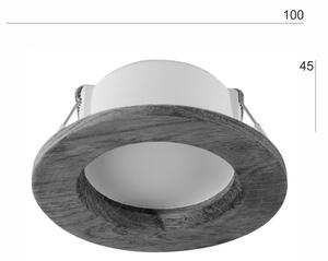 LED Podhledové svítidlo WOODY SPOT LED/5,5W/230V 4000K dub pr. 10 cm