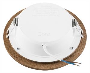 LED Podhledové svítidlo WOODY SPOT LED/12,5W/230V 4000K ořech pr. 16 cm