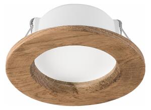 LED Podhledové svítidlo WOODY SPOT LED/5,5W/230V 4000K ořech pr. 10 cm