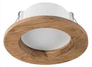 LED Podhledové svítidlo WOODY SPOT LED/5,5W/230V 4000K ořech pr. 10 cm