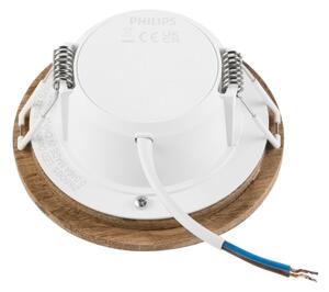 LED Podhledové svítidlo WOODY SPOT LED/5,5W/230V 4000K ořech pr. 10 cm