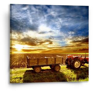 Sablio Obraz Traktor s vlečkou - 50x50 cm