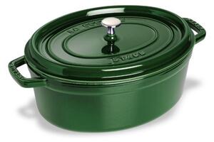 Oválný litinový hrnec Staub 31 cm, bazalka