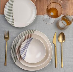 Jídelní sada 24 ks pestrobarevná/porcelán