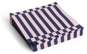 HAY Ubrousky Pattern Dinner 20ks, light pink and dark blue pillar stripe