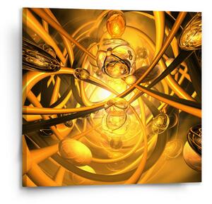 Sablio Obraz Žlutá abstrakce - 110x110 cm
