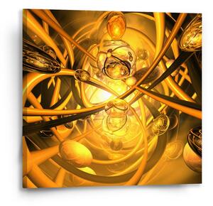 Sablio Obraz Žlutá abstrakce - 50x50 cm