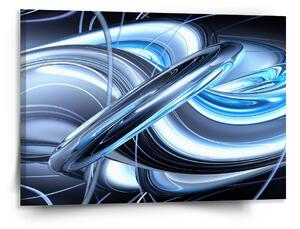 Sablio Obraz Modrá abstrakce - 150x110 cm