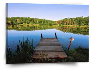 Sablio Obraz Molo na jezeře - 150x110 cm