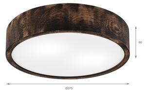 Stropní svítidlo OAK SMOKY 2xE27/15W/230V pr. 37,5 cm dub/tmavě hnědá