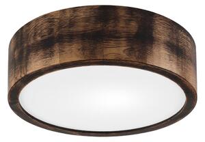 Stropní svítidlo OAK SMOKY 1xE27/15W/230V pr. 27,5 cm dub/tmavě hnědá