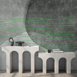 Fototapeta Šedé a bílé pozadí se zelenými linkami, Designové fototapety na zeď, Populární fototapety, u78579v3 - Tapeko.co.cz