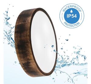 Koupelnové stropní svítidlo OAK SMOKY 3xE27/15W/230V IP54 pr. 37,5 cm dub/hnědá