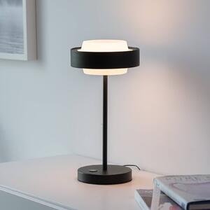 Schöner Wohnen LED stolní lampa Elmo, černá, 3000 K, stmívač, stmívatelný, Černá, Obývací pokoj / jídelna, kov, Moderní