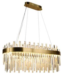 LED Stmívatelný lustr na lanku LED/100W/230V 3000-6500K zlatá + dálkové ovládání