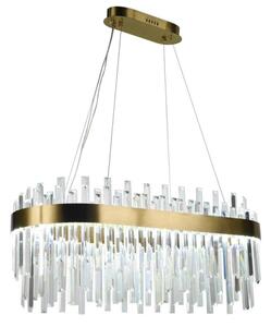 LED Stmívatelný lustr na lanku LED/100W/230V 3000-6500K zlatá + dálkové ovládání