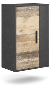 Obývací stěna BRICK 204x150x36 cm hnědá/černá