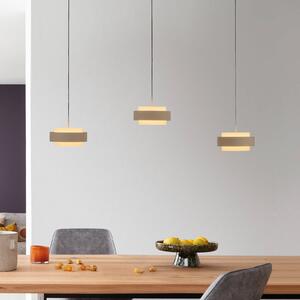 Schöner Wohnen LED závěsné světlo Elmo, Sandbrise, 3-žárovková, 3000 K, stmívatelný, Krémová / jantar, Obývací pokoj / jídelna, kov, Moderní