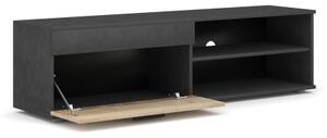 Obývací stěna BRICK 204x150x36 cm hnědá/černá