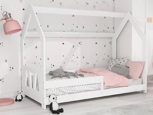 Dětská postel Domeček 160x80 D5A bílá s roštem