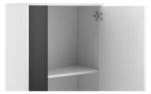 Obývací stěna BRICK 204x150x36 cm bílá/černá