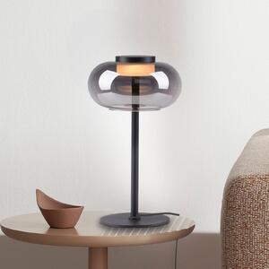 Schöner Wohnen LED stolní lampa Sia, černá/kouřově šedá 3 000 K, Hliník / šedá / zinek, Obývací pokoj / jídelna, Sklo, Moderní
