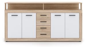 Komoda RUNA 190x96x32 cm dub sonoma/bílá