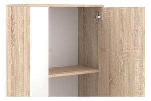 Obývací stěna BRICK 204x150x36 cm dub sonoma/bílá