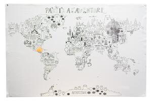Amadeus les Petits Samolepící mapa světa k vybarvení 90 x 60 cm