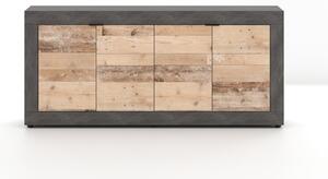 Komoda RUNEA 180x86x42 cm světle hnědá/antracit