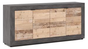 Komoda RUNEA 180x86x42 cm světle hnědá/antracit