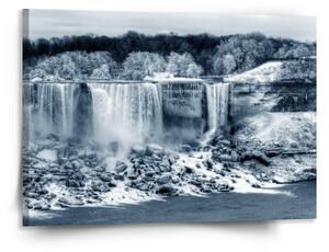 Sablio Obraz Černobílý vodopád - 150x110 cm