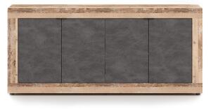 Komoda RUNEA 180x86x42 cm světle hnědá/antracit